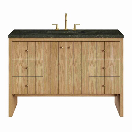 James Martin Vanities Hudson 48" Single Vanity, Light Natural Oak, w/ 3 CM Phantome Eclos Top 435-V48-LNO-3PHT