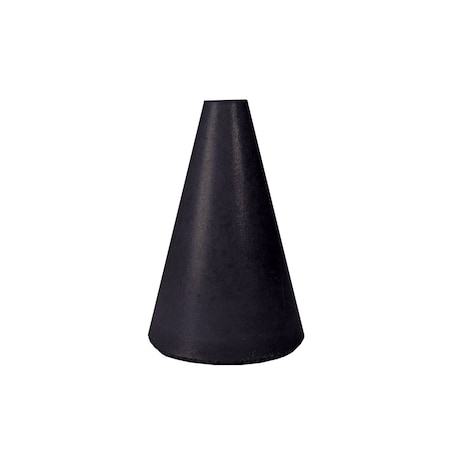 Dedeco RBR ABRASIVE CONE, TPR 1-1/2" X 1", 1/4" BLK CRS S/C 1/UNIT 0082