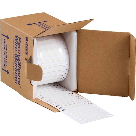Brady PermaSleeve Heat Shrink Wire and Cable Labels 3/32 in.for 3 in. , 0.5 in. White Double-Sided 3PS-094-2-WT-4