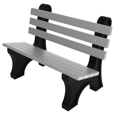 Ultrasite Outdoor Bench, 48 in L, Gray PB 4GRACPAE