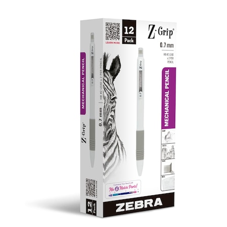 Zgrip Mechanical Pencil White Doz, PK12 50400