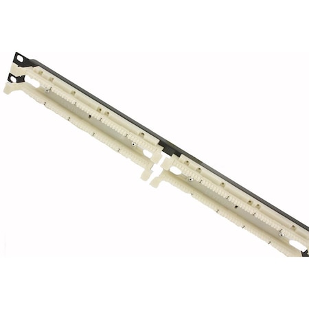 Leviton 100 Pr Block 110 Kit Rack Mt, 19" Panel W/C4 Clips Labels 41DBR-1F4