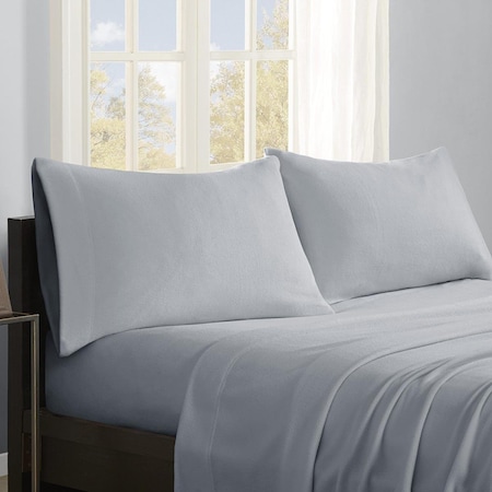 True North By Sleep Philosophy True North Micro Fleece Sheet Set, Full - Grey SHET20-527