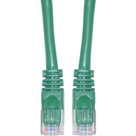 Cable Wholesale Cat5e Green Copper Ethernet Patch Cable, Snagless/Molded Boot, POE Compliant, 6 inch 10X6-05100.5