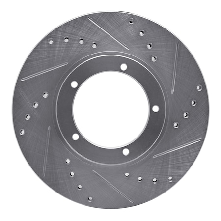 Dynamic Friction Co DFC Brake Rotor - Drilled and Slotted - Silver 631-02001R