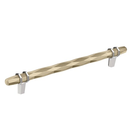 Amerock London 8 in 203 mm Center-to-Center Golden Champagne/Polished Chrome Cabinet Pull BP36663BBZ26