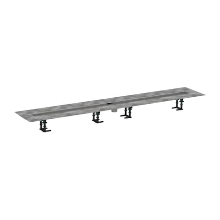 Hansgrohe RainDrain 2" outlet 59 1/8 " (1500mm) in Brushed Stainless Steel 56113181