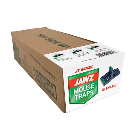 Jt Eaton JAWZ Plastic Mouse Traps - 3 Boxes of 6 per Case 409-6R