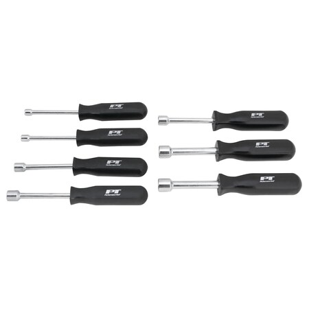 Performance Tool 7 pc. SAE Nut Driver Set, Hollow Shanks, Chrome Plated Steel W950
