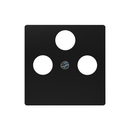 Siemens DELTA i-system soft black Cover plate TV/RF/SAT, 3 holes 5TG2548-2SB