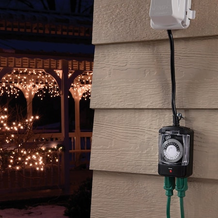 Prime 15A 125V 1875W Black 24 Hr. Outdoor Timer TNO24111