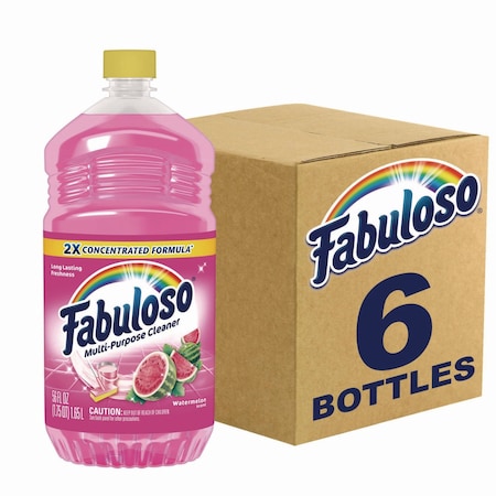 Fabuloso Multi-Use Cleaner, Watermelon Scent, 56 oz Bottle, 6PK 61038631