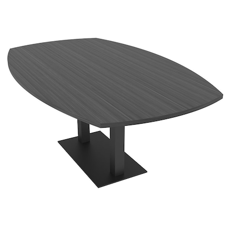 Skutchi Designs Arc Boat Conference Table, 45 in W, 84 in L, Grey HAR-ABOT-48X84-DOU.BK-WA7949