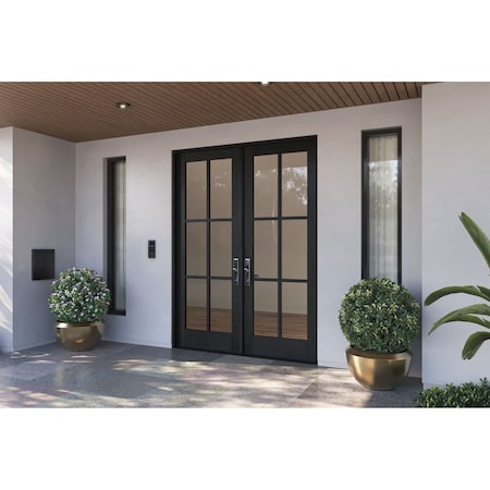 Doornmore G106, 74.5" x 98" ( 2x36" Door) Right Hand, Mahogany SDL 6 Lite Exterior Door G106-SW-3696_2_RI