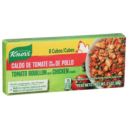 Knorr Retail Knorr Granulated Tomato Bouillon Cubes with Chicken Flavor, 3.1 Ounce, 24PK 48001219847