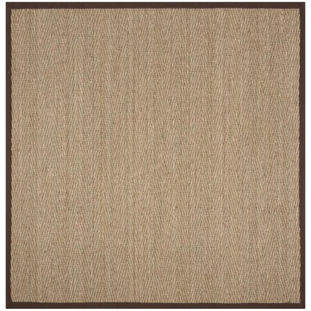 Safavieh Natural Fiber Square RugsNatural & Dark Brown 6 x 6 ft. NF115K-6SQ