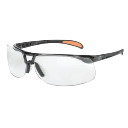 Uvex Semi-Rimless Safety Glasses with Black Frame, Clear Lens with Hardcoat S4200-H5