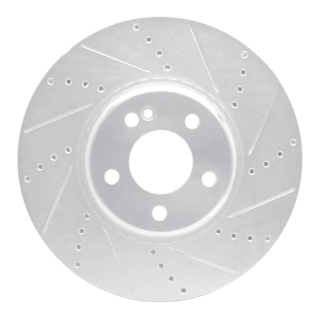 Dynamic Friction Co DFC Brake Rotor - Drilled and Slotted - Silver 631-63117R