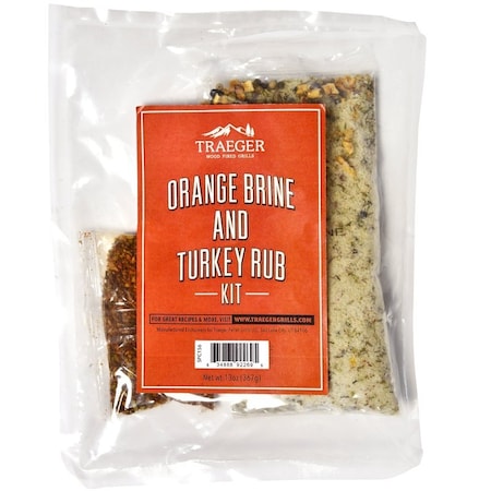 Traeger Brine and Rub Kit, Orange, 13 oz Bag SPC206