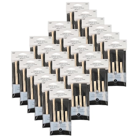 Plaid Foam Brushes, 1'', 4-Piece Set, 24PK 44246