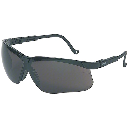 Uvex Semi-Rimless Safety Glasses w/Black Frame, SCT Dark Gray Lens and Hydroshield Anti-Fog Coating S3212HS