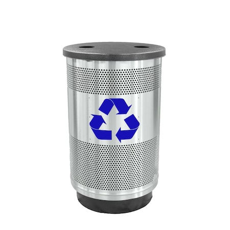 Witt Industries 55 gal Round Stainless Steel, Stainless Steel SC55P-02R-SS-FHH