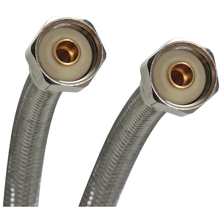 Fluidmaster Water Supply Connector, 1/2 in, FIP, Polymer/Stainless Steel B4F20U