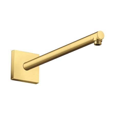 Axor ShowerSolutions Showerarm Square, 15" in Brushed Gold Optic 26436251
