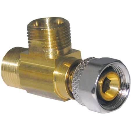 Westlake Pipe & Fittings 3/8'' FC Inletx3/8 In.C Outletx3/8 In.C Outlet Brass Extender Tee 6/1/9111