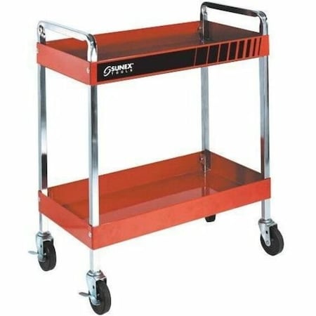 Sunex Multi-Purpose Service Cart, Heavy Duty, 16 ga. Steel, 350 lb Load Capacity, 30" L, 16" W, 35.3" H 8005SC