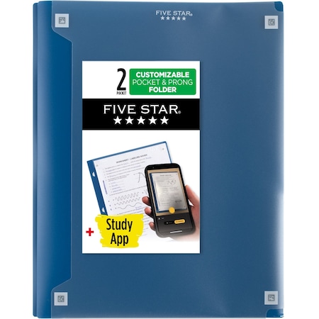 Five Star Customizable Pocket and Prong Plastic Fo 34136
