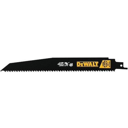 Dewalt Reciprocating Saw Blade, 1 in W, 9 in L, 6 TPI DWA4169B25