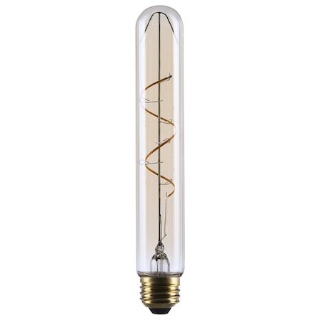 Satco 3.5 Watt T9 LED 2000K CCT Medium Base Clear Glass Amber Coil Filament Dimmable 120 Volt S14229