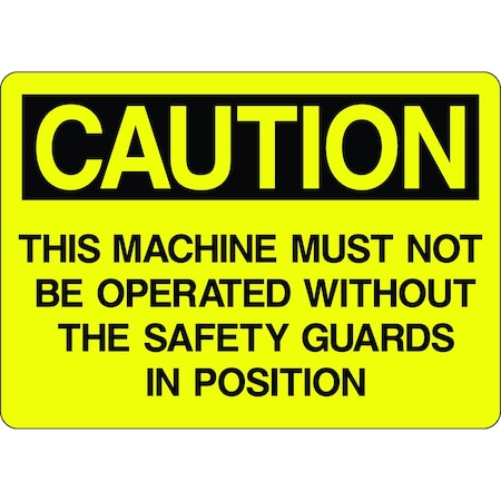 5S Supplies Caution Sign - 14in x 20in Adhesive Vinyl Sign CAUT0139-1420-AV