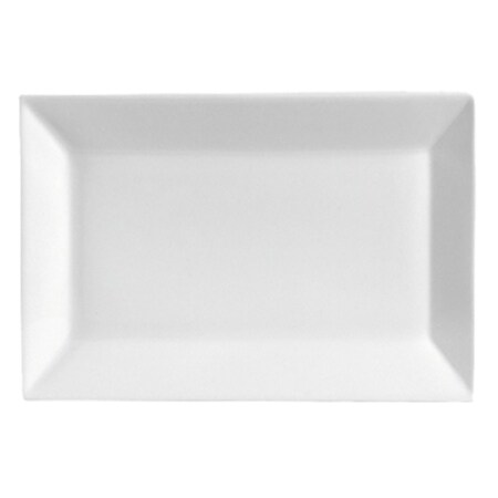Cac Foodservice CAC China Rect. Platter 14 1/2 in Porcelain Rectangle, Super White, Set of 12, 12PK KSE-651
