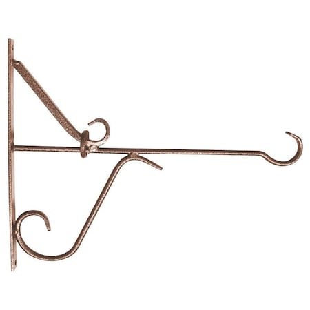 Landscapers Select Hanging Plant Bracket, 12 in L, 11 H, Steel, Matte Hammertone Bronze GB-3932