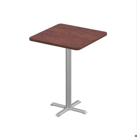Correll Square Cafe Table, 30 in W, 30 in L, 42 in H, Particleboard Top, Mahogany SXB30S-20-98-20