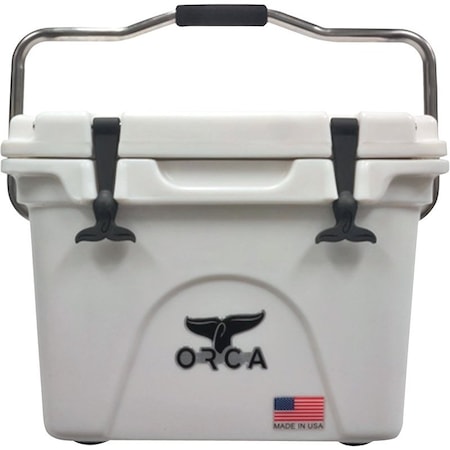 Orca Cooler, 20 qt Cooler, White, Up to 10 days Ice Retention ORCW020