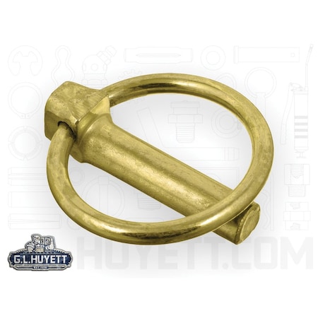 Huyett Lynch Pin, Standard Duty, Zinc Yellow Carbon Steel, 0.438 in Dia x 1.344 in L x 1.562 in Shank L LP-437-1343