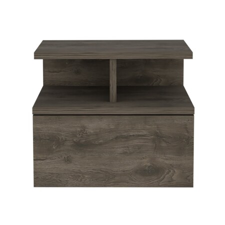 Homeroots 12" Brown Wood One Drawer Nightstand 529079