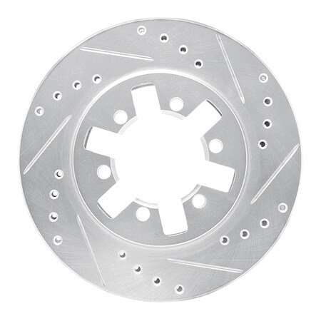 Dynamic Friction Co DFC Brake Rotor - Drilled and Slotted - Silver 631-67079R