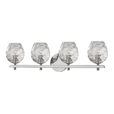 Hudson Valley Lighting Burns 4 Light Bath And Vanity 26 In. Polished Nickel 1254-PN