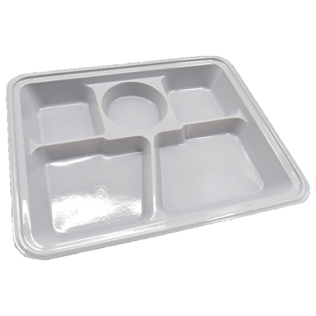 Rdi Plastic 5 Compartment Rectangle Plates 200cs, 200PK PLT-PS-5 C