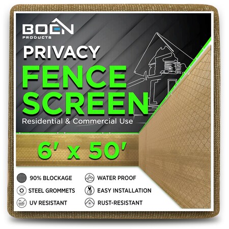 Boen Priv Netting, Cinn, Reinf Grmt, 6ftX50 ft PN-30057