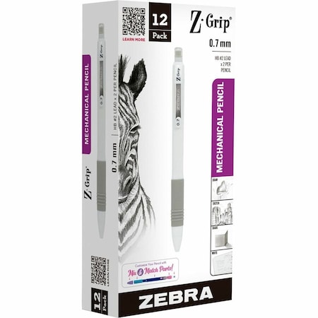 Zgrip Mechanical Pencil White Doz, PK12 50400
