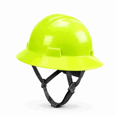 Ge Hard Hats, HDPE, 4 Point Ratchet, Type 1, Class E, Hi-Vis Green GH329HN