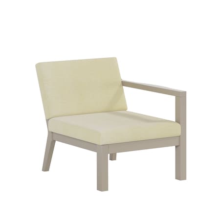 Polybird BREEZE DEEP SEAT SECTIONAL PIECE LEFT CHAIR WEATHERWOOD POLYBIRD P101-WW-CACA