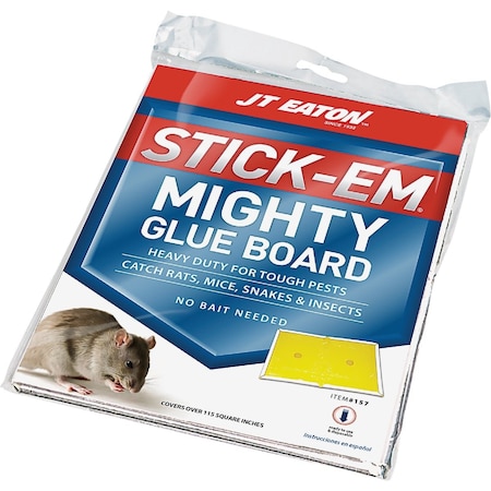 Jt Eaton Stick-Em Mighty Glue Board Mouse & Rat Trap 157