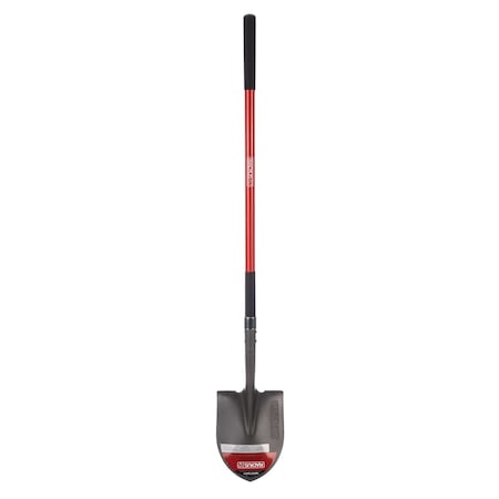 Radius Garden Round Point Digging Shovel, Steel, 58 in L Fiberglass Handle RPS001