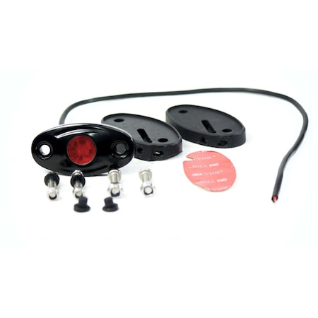 Race Sport Lighting Single 9W Led Rock Light, Red RSLDPODR